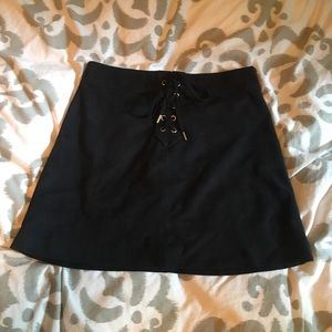 A&F Black Suede Skirt